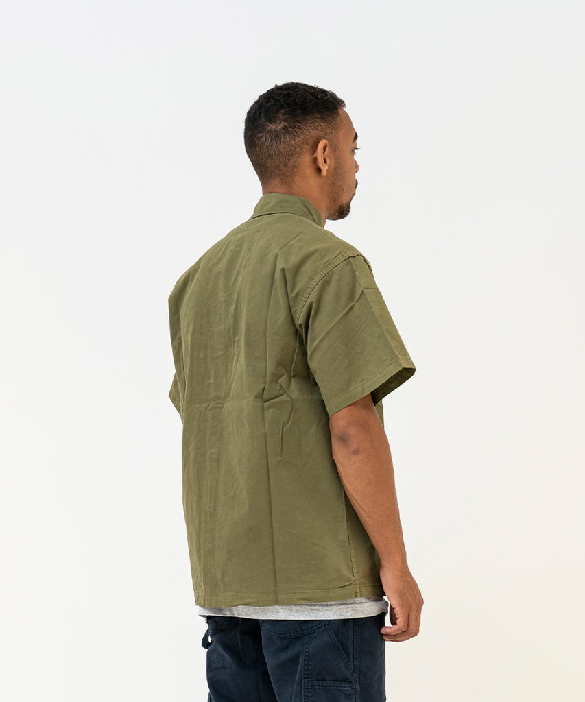 SHORT SLEEVE CPO OLIVE TAFFETA-shirts-Stan Ray